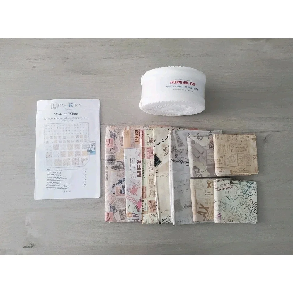 Write On White by Brigitte Heitland Zen Chic Quilt Kit 63x63